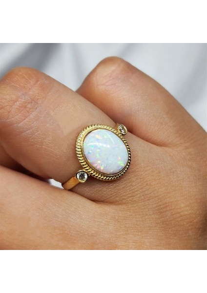 Gümüş Yüzük - Vintage Opal Taşlı 925 Ayar Gümüş Yüzük-Otantik Opal Taşlı Gümüş Yüzük-Hediye 925 Ayar Gümüş Yüzük indirimleri