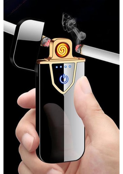 Şarjlı Çakmak USB Şarjlı Doldurulabilir Işıklı Çakmak Kamp Çakmağı Rüzgardan Etkilenmez fiyatları