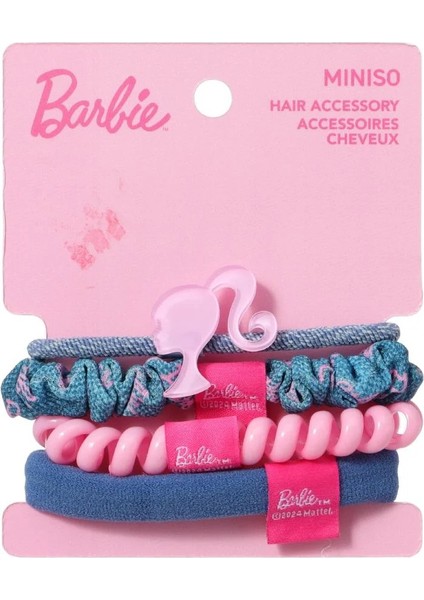 Barbie Lisanslı Pembe Serisi Saç Lastiği (4 Adet)