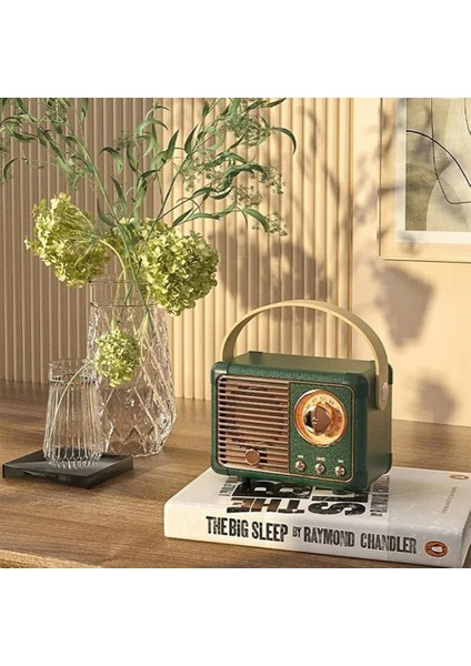 Fioplus Retro Bluetooth Hoparlör Vintage Dekor Taşınabilir Kablosuz Bluetooth Hoparlör