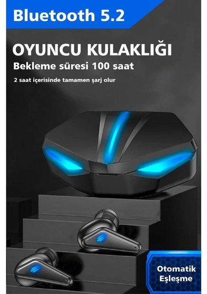 Fioplus Kulakiçi Bluetooth Gaming Kulaklık Kablosuz Oyuncu Kulaklık X15