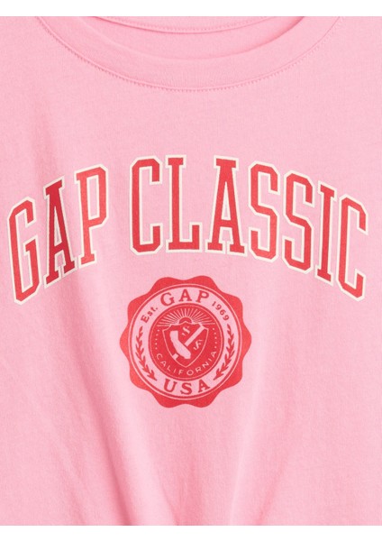 Kız Bebek Açık Pembe Baby & Toddler Kravat Düğümü Logo T-Shirt fiyatları