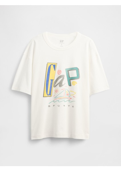 Erkek Krem Gap Logo T-Shirt fiyatları