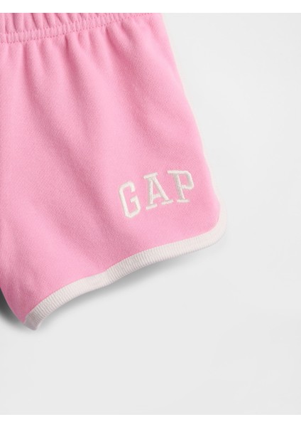 Kız Bebek Açık Pembe Bebek ve Küçük Çocuk Logo Yunus Sweat Şortları fiyatları