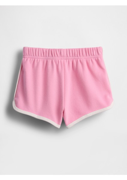 Kız Bebek Açık Pembe Bebek ve Küçük Çocuk Logo Yunus Sweat Şortları modelleri