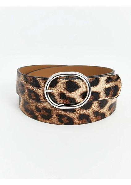 Lcw Accessorıes Kahverengi Leopar Desenli Kadın Kemer