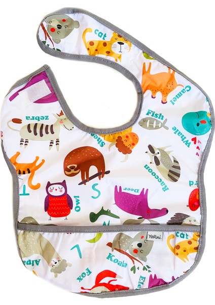 , 2 Adet, Ekonomik Set, 6-24AY, Zoo ve Sea Desen, Sıvı Geçirmeyen, Cepli, Cırtlı Mama Önlüğü, Önlük fiyatları