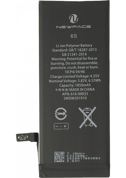 iPhone 6s Uyumlu Batarya (1900MAH)