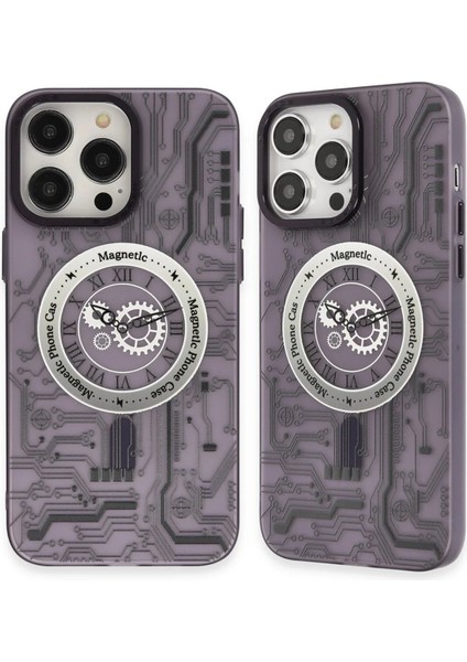 iPhone 14 Pro Kılıf Apollo Magneticsafe Desenli Kapak - Apollo Mor - 5