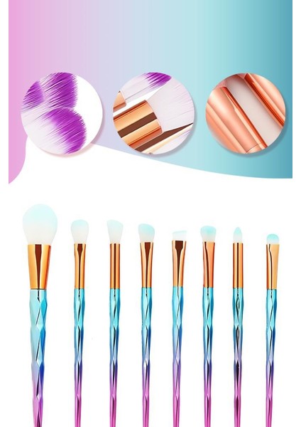 20’li Unicorn Desenli Makyaj Fırça Seti fırsatları