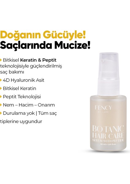 Botanik Peptid İçerikli Saç Bakım Serumu Derinlemesine Nemlendirme 30 ml Bitkisel Keratin fiyatları