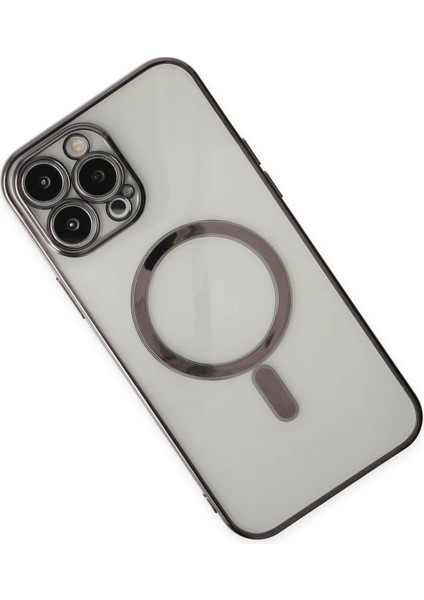 iPhone 14 Pro Kılıf Magneticsafe Lazer Silikon - Siyah modelleri