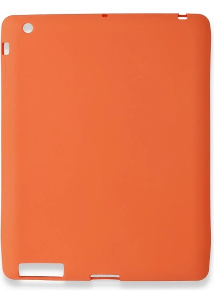 iPad 4 9.7 Kılıf Evo Tablet Silikon - Turuncu