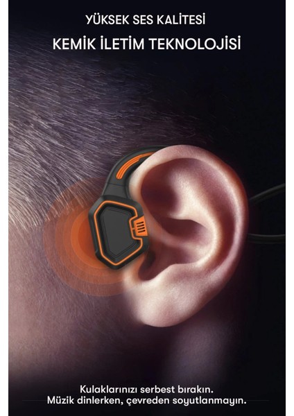 As9 Suya Dayanıklı Bluetooth Kulaklık - Siyah