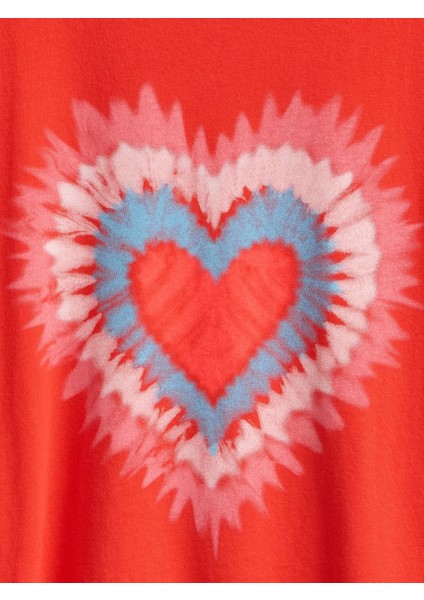 Kız Çocuk Kırmızı Grafik Baskılı T-Shirt fiyatları