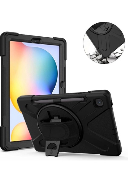 Samsung Galaxy P610 Tab S6 Lite 10.4 Kılıf Amazing Tablet Kapak - Siyah