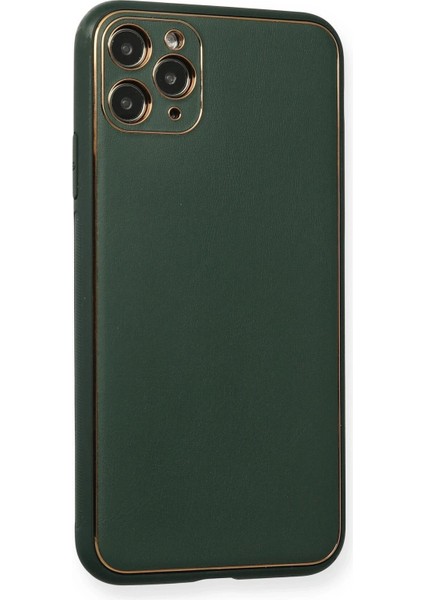 iPhone 11 Pro Kılıf Coco Deri Silikon Kapak - Yeşil fiyatları