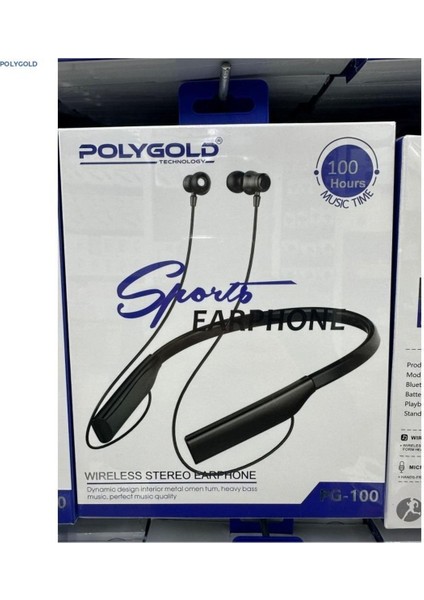 PG‑100 Bluetooth 5. 0 Boyun Askılı Kulaklık | 200 Saat Bekleme | 50 Saat Konuşma | Stereo Ses fiyatları