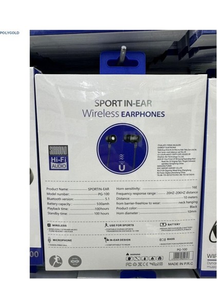 PG‑100 Bluetooth 5. 0 Boyun Askılı Kulaklık | 200 Saat Bekleme | 50 Saat Konuşma | Stereo Ses modelleri