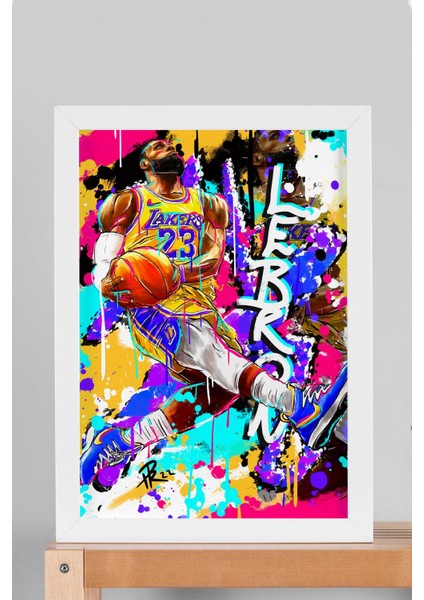 Lebron James Çerçeveli Tablo - Basketbol Nba Posteri Tablo