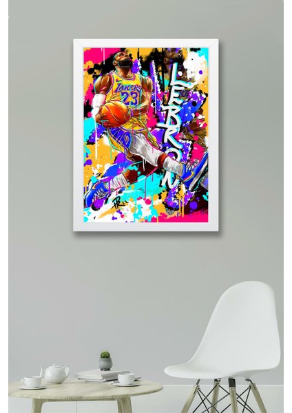 Lebron James Çerçeveli Tablo - Basketbol Nba Posteri Tablo fiyatları