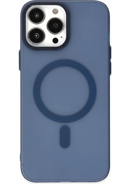 iPhone 14 Pro Kılıf Lodos Magneticsafe Mat Kapak - Mavi