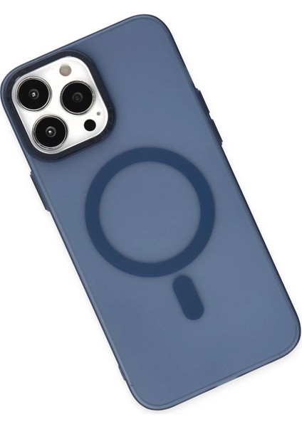 iPhone 14 Pro Kılıf Lodos Magneticsafe Mat Kapak - Mavi modelleri