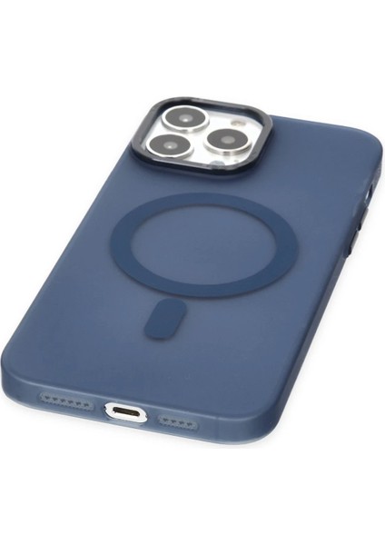 iPhone 14 Pro Kılıf Lodos Magneticsafe Mat Kapak - Mavi indirimleri