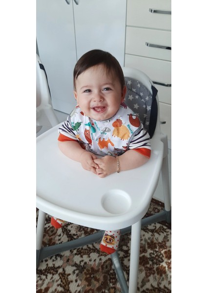 , 2 Adet, Ekonomik Set, 6-24AY, Zoo ve Family Desen, Sıvı Geçirmeyen, Cepli, Cırtlı Mama Önlüğü, Önlük