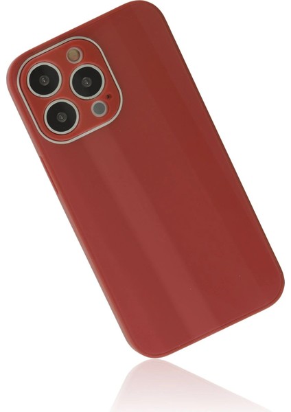 iPhone 14 Pro Max Kılıf Glass Kapak - Bordo fiyatları