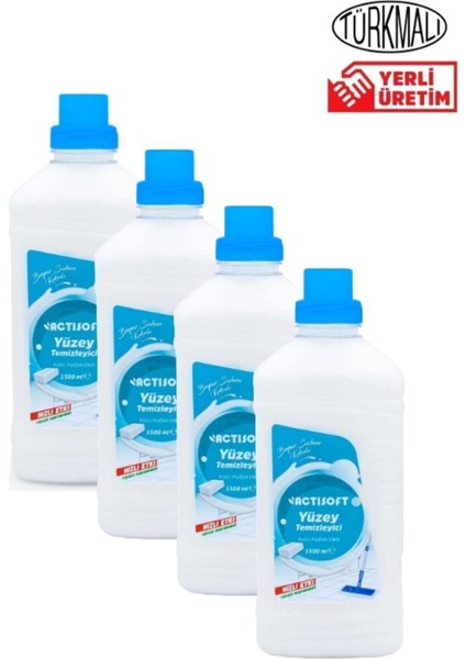 Yüzey Temizleyici Beyaz Sabun Kokulu Beyaz Sabun 1500 ml x 4 Adet