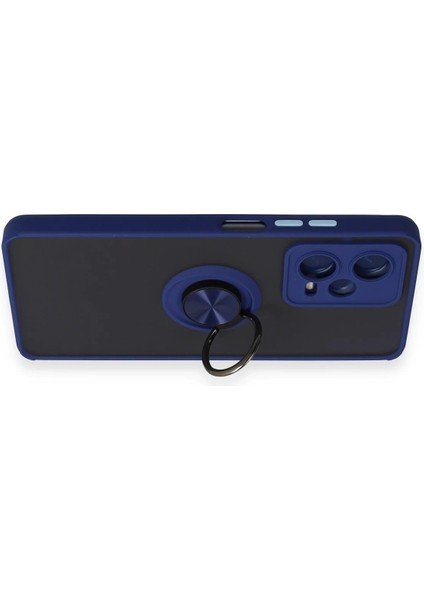 Xiaomi Redmi Note 12 5g Kılıf Montreal Yüzüklü Silikon Kapak - Lacivert modelleri