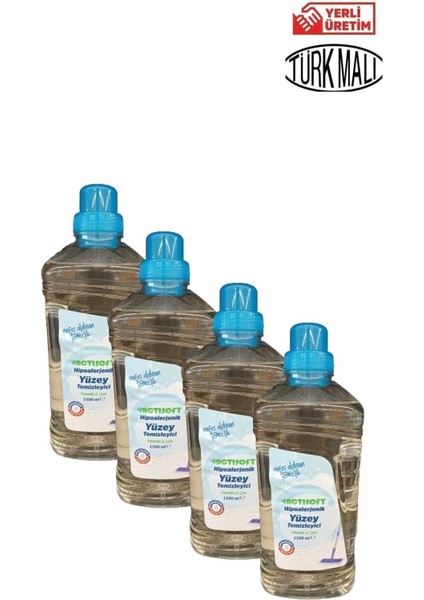 Yüzey Temizleyici Actisoft Hipoalerjenik Yasemin Çam Kokulu 1500 ml x 4 Adet