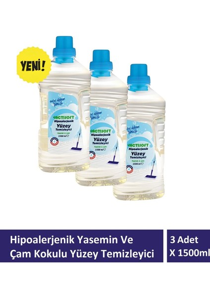 Hipoalerjenik Yasemin ve Çam Kokulu Yüzey Temizleyici 3 Adet x 1500 ml