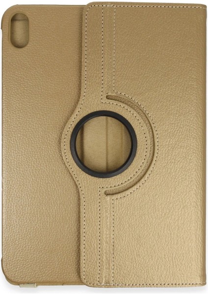 iPad 2022 10.9 (10.nesil) Kılıf 360 Tablet Deri Kılıf - Gold