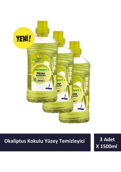 Okaliptus Kokulu Yüzey Temizleyici 3 Adet x 1500 ml