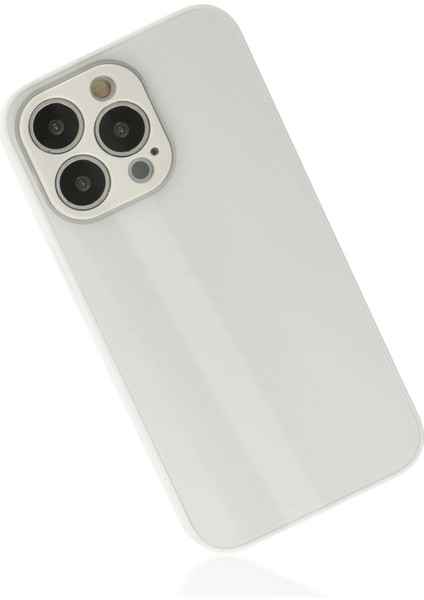 iPhone 14 Pro Max Kılıf Glass Kapak - Beyaz fiyatları