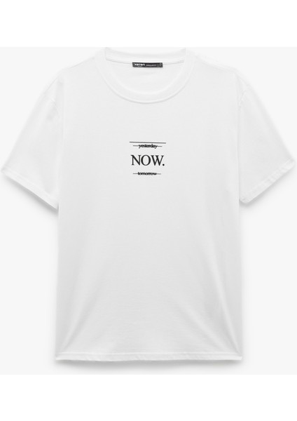 Kısa Kollu Bisiklet Yaka Regular Fit Pamuklu Baskılı Tişört modelleri