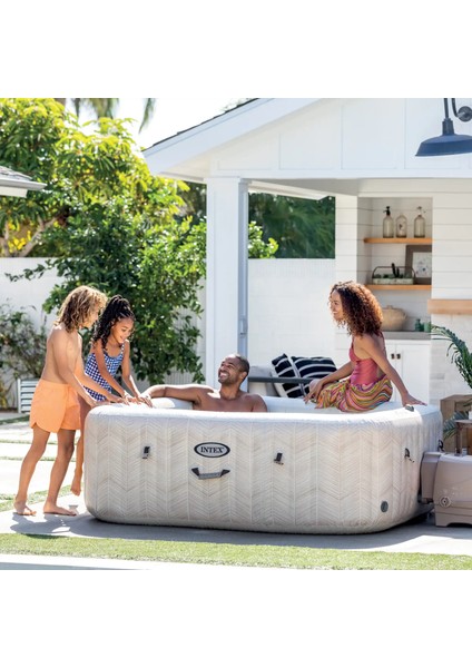 28472NP 6 Kişilik Chevron Deluxe Kare Spa Seti 1.96MX1.96MX71CM modelleri