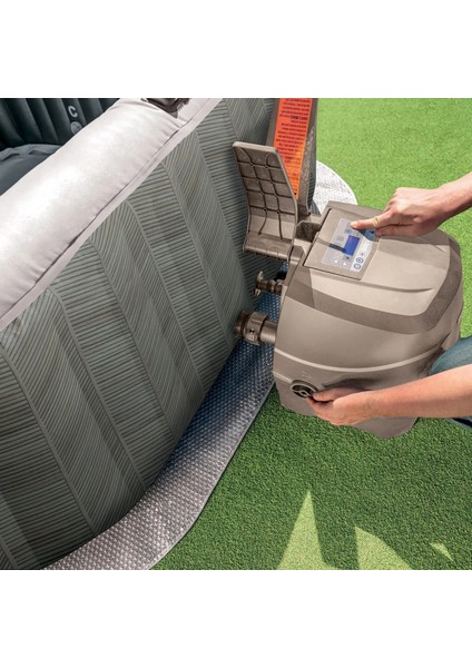 28472NP 6 Kişilik Chevron Deluxe Kare Spa Seti 1.96MX1.96MX71CM fırsatları