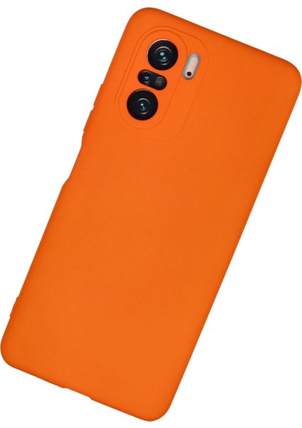 Xiaomi Poco F3 Kılıf Nano Içi Kadife Silikon - Turuncu modelleri