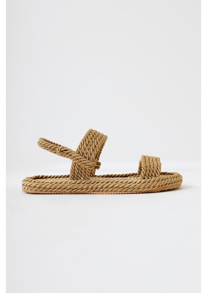 Olivia Gold Halat Sandalet Basic