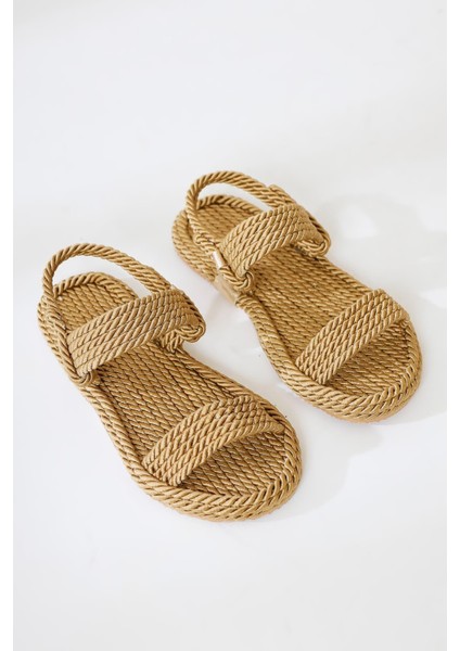 Olivia Gold Halat Sandalet Basic