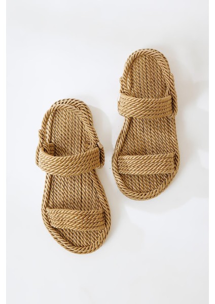 Olivia Gold Halat Sandalet Basic