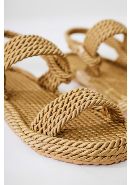 Olivia Gold Halat Sandalet Basic