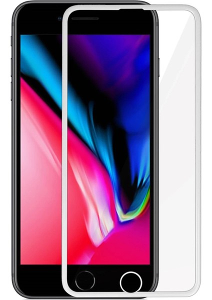 iPhone 6 Plus 18D Cam Ekran Koruyucu - Beyaz