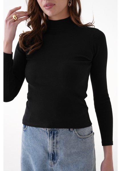 Dik Yaka Uzun Kollu Fitilli Bluz/body fırsatları