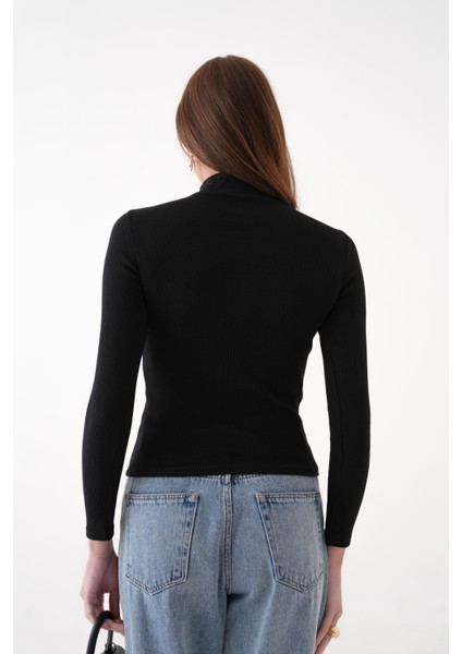 Dik Yaka Uzun Kollu Fitilli Bluz/body indirimleri