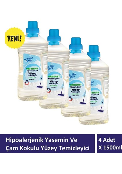 Hipoalerjenik Yasemin ve Çam Kokulu Yüzey Temizleyici 4 Adet x 1500 ml