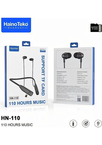 Haino Teko Bluetooth Boyun Bandı Kulaklık | 110 Saat Müzik | Yüksek Bas Ses | TF Kart Destekli fiyatları